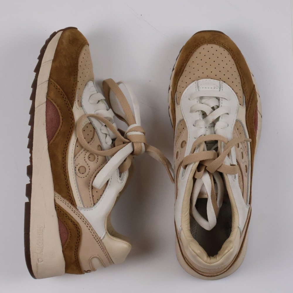 Saucony Shadow 6000 Sneakers Brown Tan Leather Suede 6.5